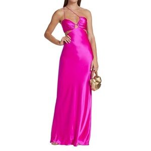 The Sei 100% silk pink Bias gown XS